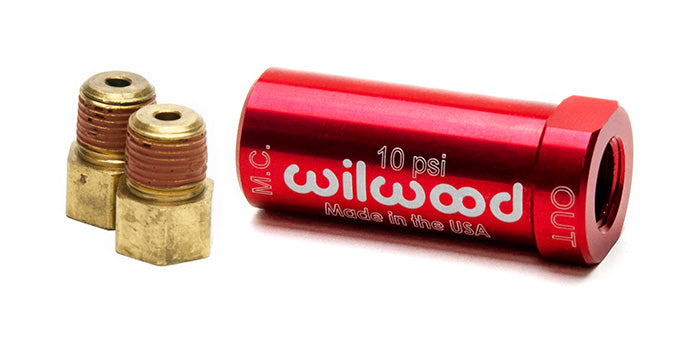 Wilwood Brakes Brake Residual Pressure Valve, 10 lb Pressure, Red, Aluminum - 260-13784