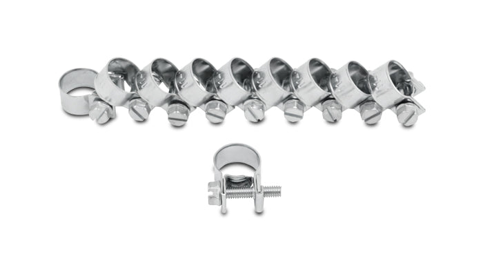 Vibrant Performance Hose Clamp, 14 Millimeter to 16 Millimeter Clamping Range, Zinc Plated Mild Steel, Set Of 10 - 12237