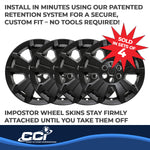 Coast2Coast Wheel Skin, 17 in, 5 Spokes, Gloss Black, Set Of 4 - IWCIMP405BLK