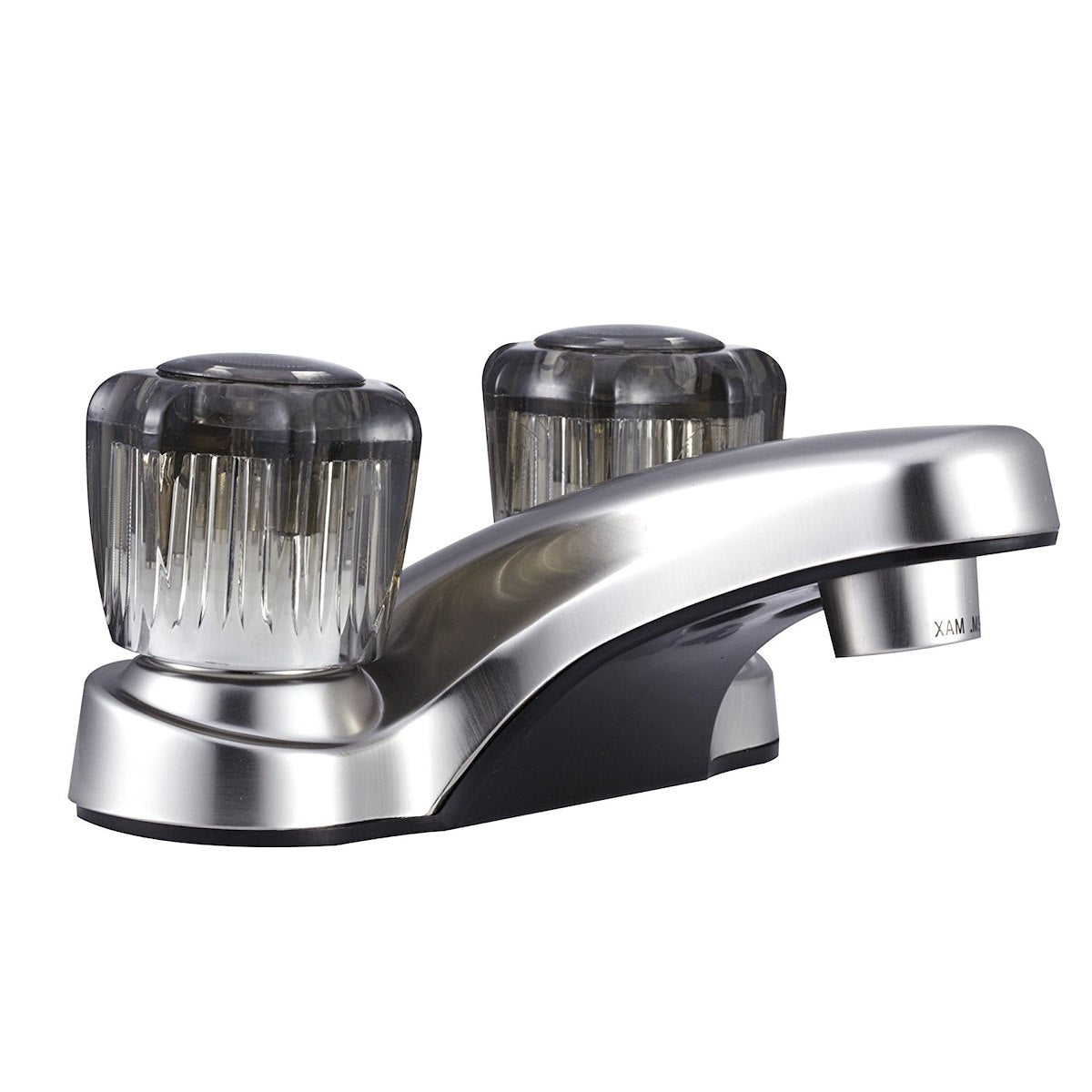 Dura Faucet Faucet, 2 Smoked Acrylic Knob Handle, 2 Hole Application - DF-PL700S-SN