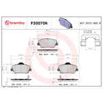 Brembo Brake Pads P30070N product image 5
