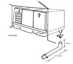 Cummins Power Generation Generator Exhaust Pipe, Use With RV QG 3600/RV QG 4000 KY Generators Model, 90 degree Bend Pipe, 22 in Length - 155-2845