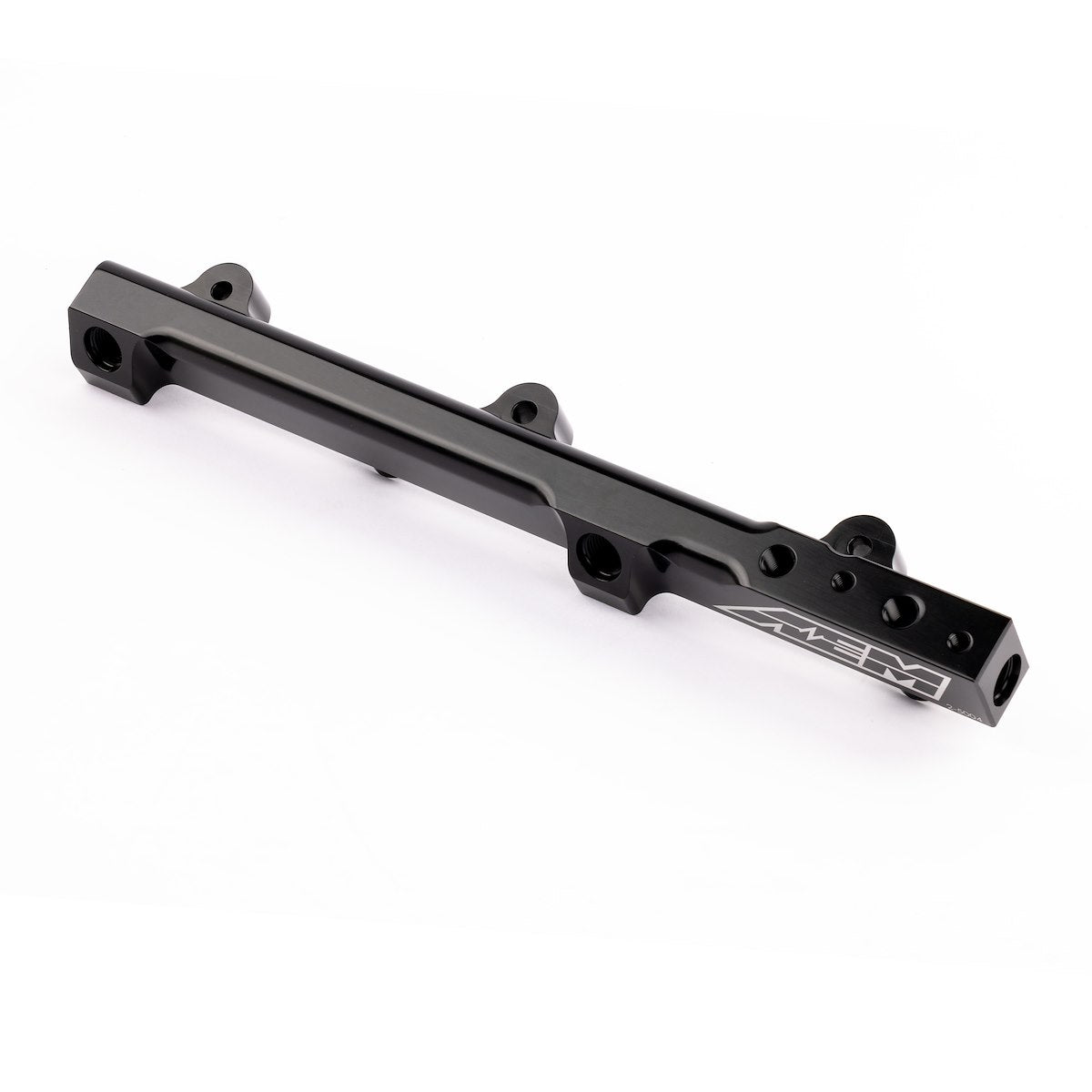 AEM Electronics Fuel Injector Rail, Black, Aluminum, 1/2 in bore Diameter - 25-104BK