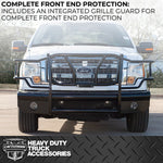 Cattleman HD Bumper, With 2 in Receiver Hitch, Glossy Powder Coated Black Steel - 2370PRSA