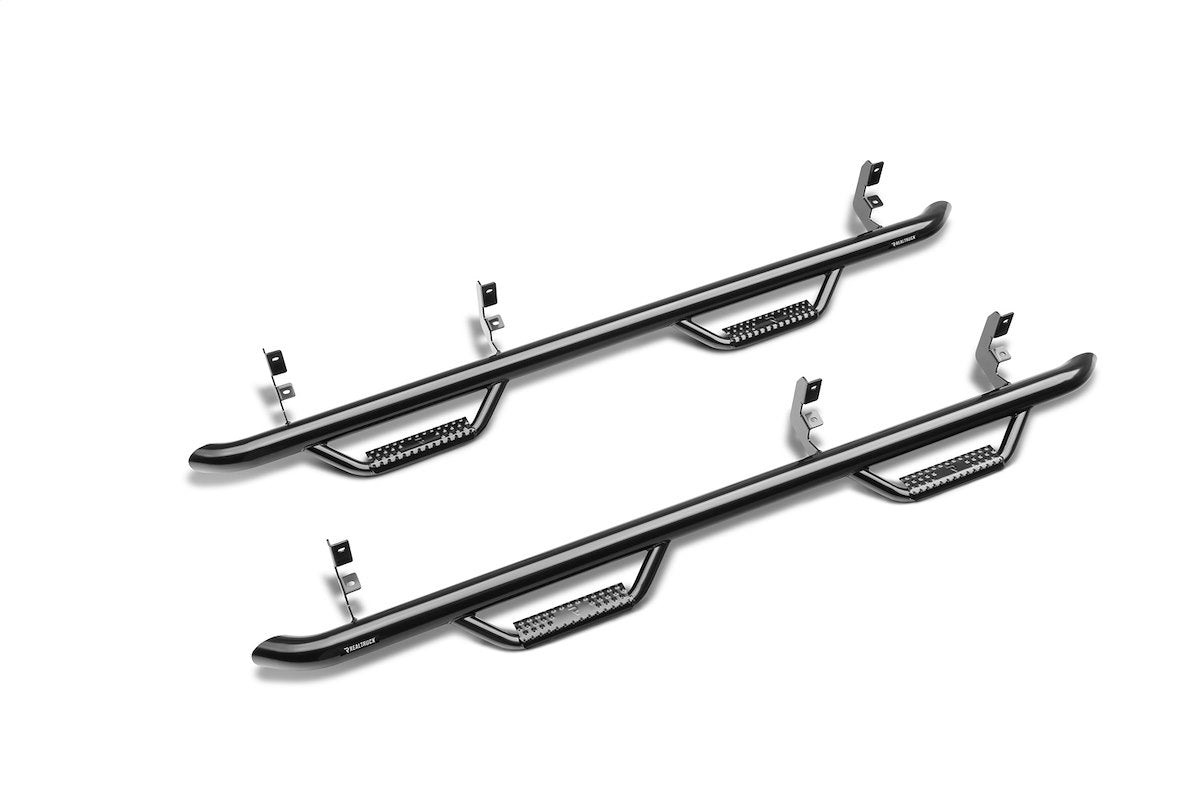 N-Fab Nerf Bar, 3 in Round Bent, Black Gloss Powder Coated, Steel - C1980CC