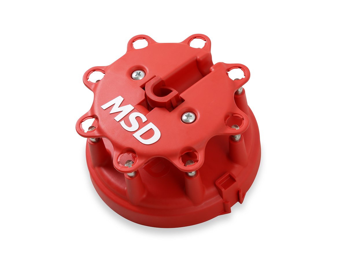 MSD Ignition Distributor Cap and Rotor Kit, For Use With Ford V8 TFI Distributors, Red - 8482