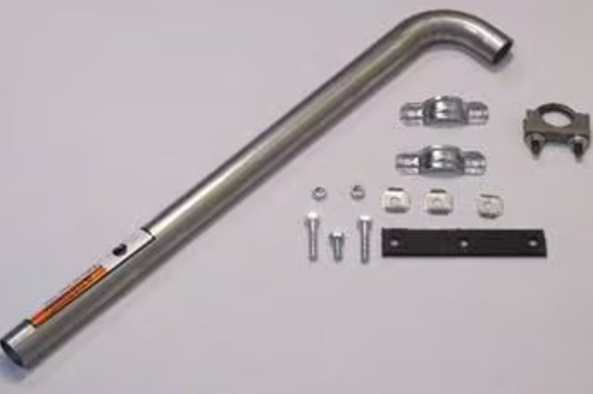 Cummins Power Generation Generator Exhaust Pipe, Use With RV QG 3600/RV QG 4000 KY Generators Model, 90 degree Bend Pipe, 22 in Length - 155-2845