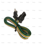 Pollak Trailer Wiring Connector, 4-Way Flat Male to Female, 60 in Wire Loop - 12-413E