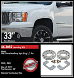 ReadyLIFT Leveling Kit Suspension, 2.25 in, Includes 2 Strut Extensions/2 Strut Spacers and Hardware - 66-3085