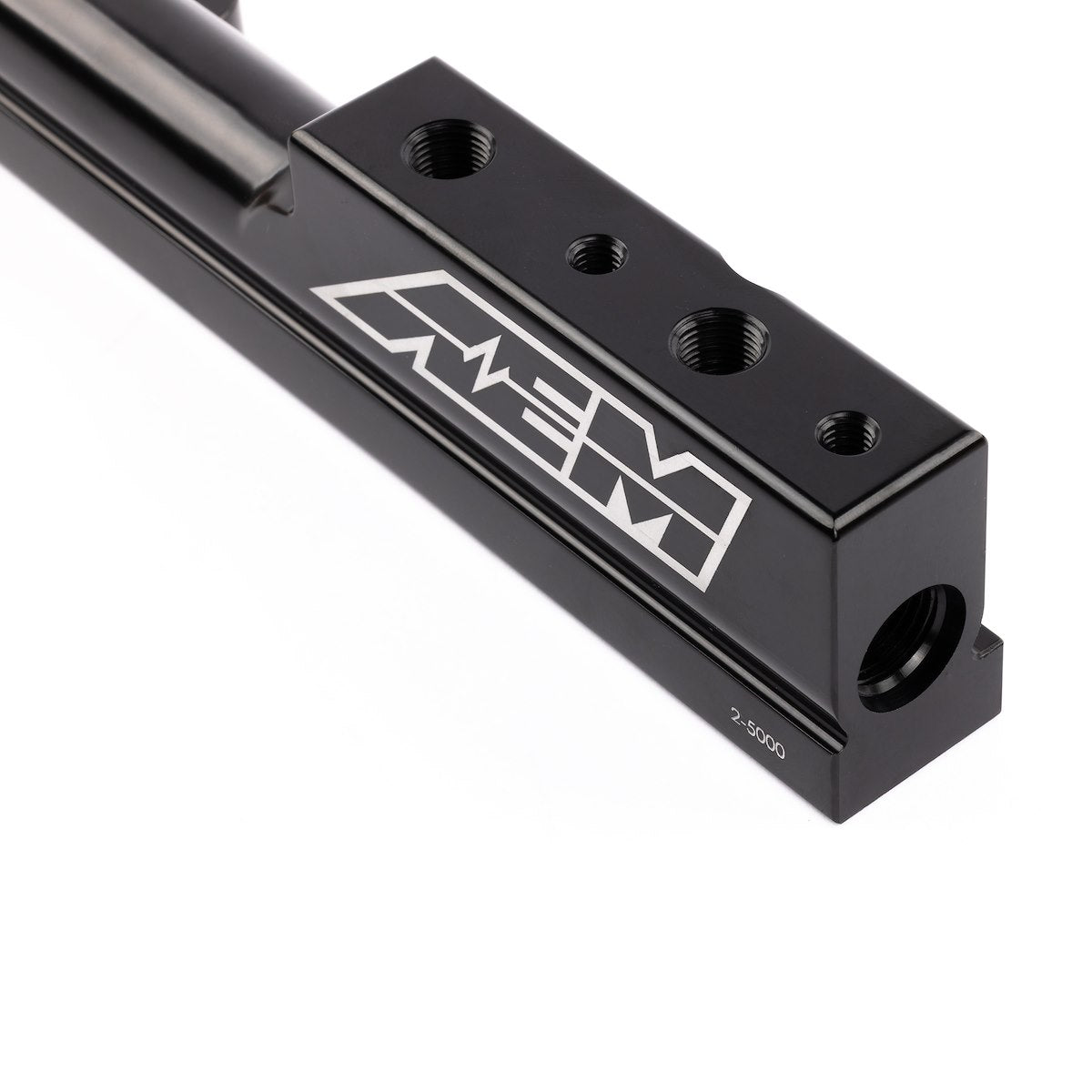 AEM Electronics Fuel Injector Rail, Black, Aluminum, 1/2 in bore Diameter - 25-100BK