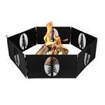Camco Fire Ring, 27 in Diameter, 6 Piece Hinged Design, Steel - 51091