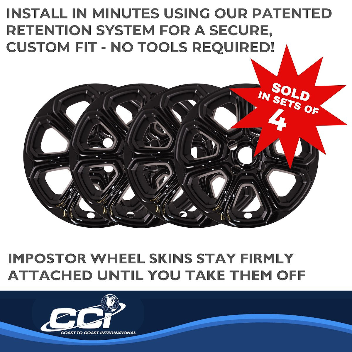 Coast2Coast Wheel Skins & Styled Wheel Covers IWCIMP456BLK product image 4