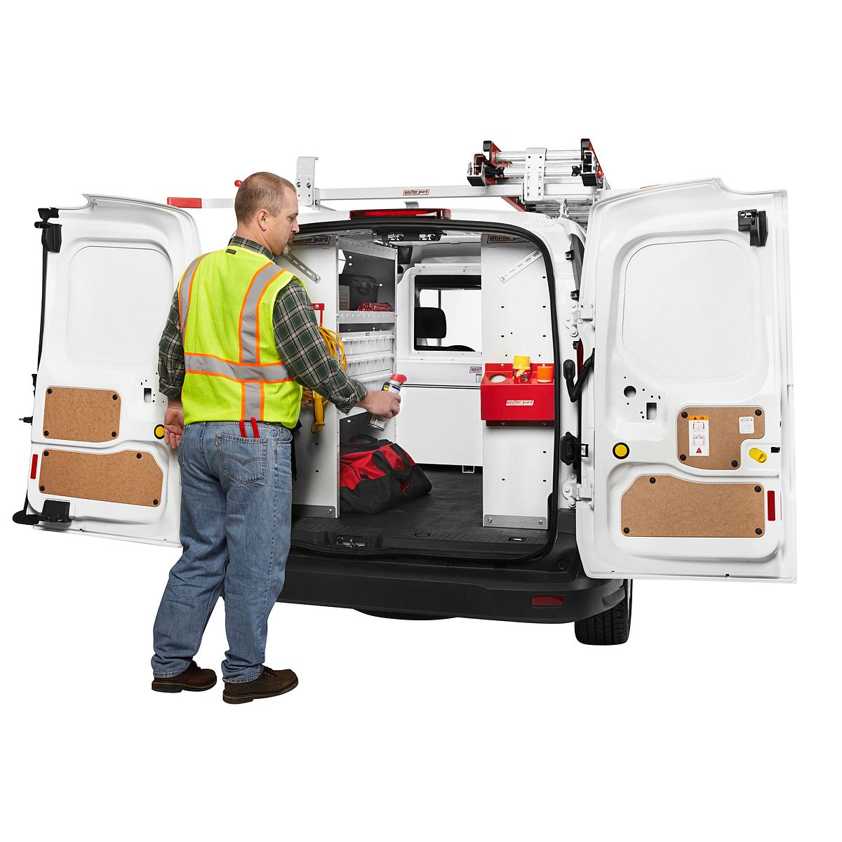 Weather Guard Van Storage System Shelf Back Panel, 36 in Width x 14-1/2 in Height, Steel, White - 9603-3-01