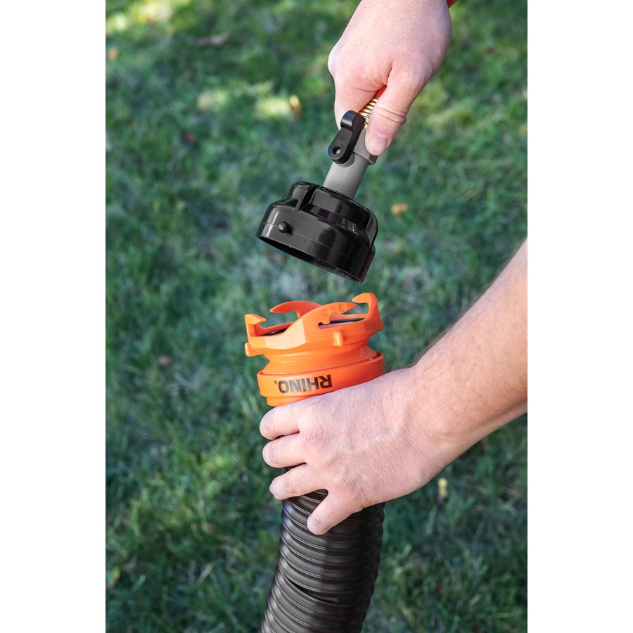 Camco Waste Water Hose, 10 ft Length, 5/8 in Inside Diameter, With 3 in Bayonet Fitting Rinse Cap - 22999