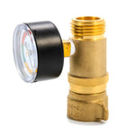 Camco Fresh Water Pressure Regulator, Brass, Preset Pressure Range of 40-50 PSI, Complies With CA and VT Regulations For Brass Content - 40064