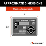 Lippert Leveling System Touchpad, Black And Gray, 3.6 in Length x 5 in Width - 421484