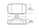 Peterson Manufacturing Trailer Light, Incandescent Bulb, Red Lens, 8-13/16 in x 5-1/16 in - V457L