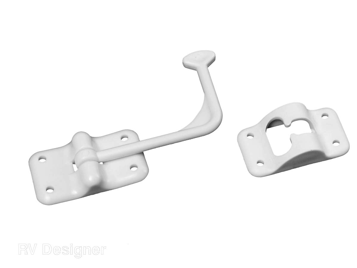 RV Designer Door Holder, 90 degree Angled, White - E250