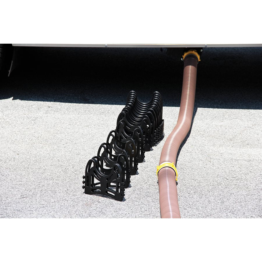 Camco Sewer Hose Support, Holds 20 ft Hose, Black - 43051