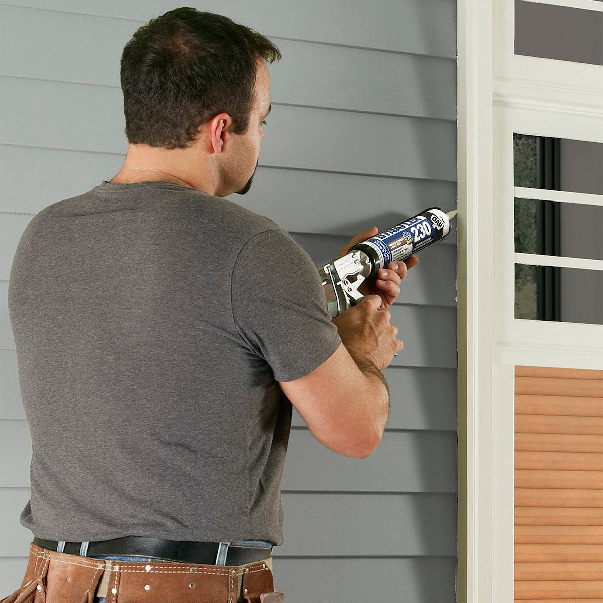 DAP Caulk Sealant, Dynaflex 230, Compatible With Wood/Aluminum/Vinyl/Glass, 10.1 oz Cartridge - 7079818304