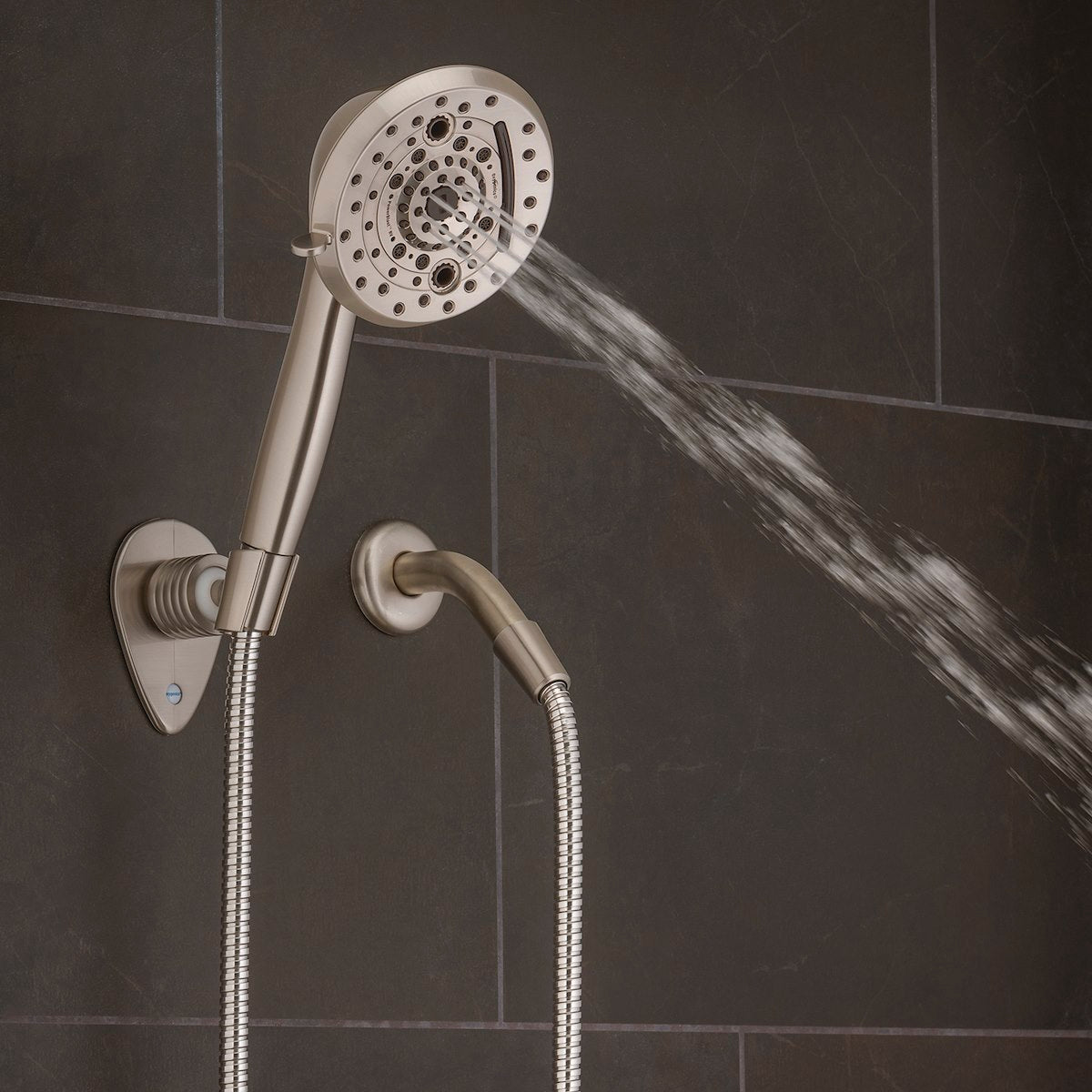 Oxygenics/ ETL Shower Head, Hand Held With 72 in Hose, With 10 Function Spray Settings, 5 in Outer Diameter - 51479
