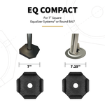 SnapPad Leveling Jack Foot Pad, Fits 7 in Square And 7-1/4 in Round Jack Foots, 9 in Diameter, Black, Set Of 4 - EQ7SP4