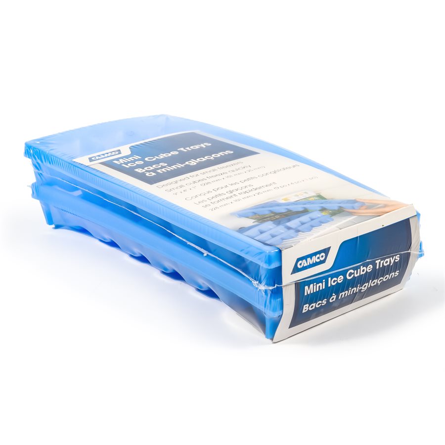Camco Ice Cube Tray, 21 Mini Cubes, 9 in Length x 4 in Width x 1 in Depth, Set Of 2 - 44100