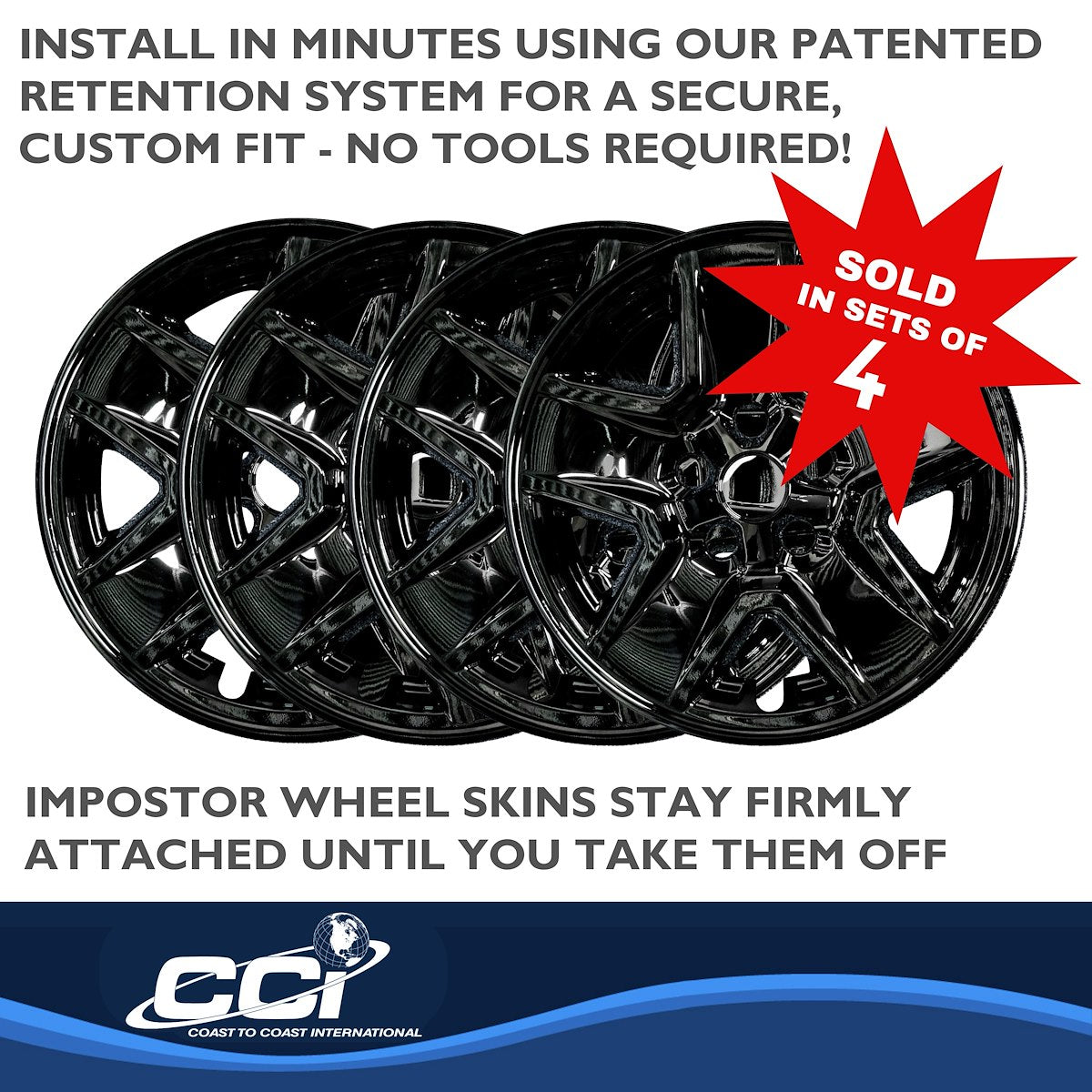 Coast2Coast Wheel Skins & Styled Wheel Covers IMP450BLK product image 4