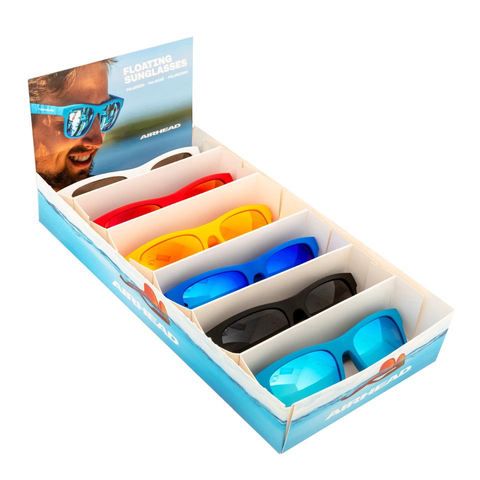 Airhead Sunglasses, With One Red/White/Blue/Orange/Black/Light Blue Sunglasses, Set Of 6 - AHFS-CWM6