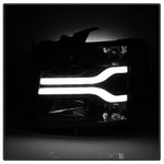 Spyder Automotive Headlight Assembly, Version 3, Projector Beam With LED Daytime Running Light, Black Plastic Housing, Set Of 2 - 5083609