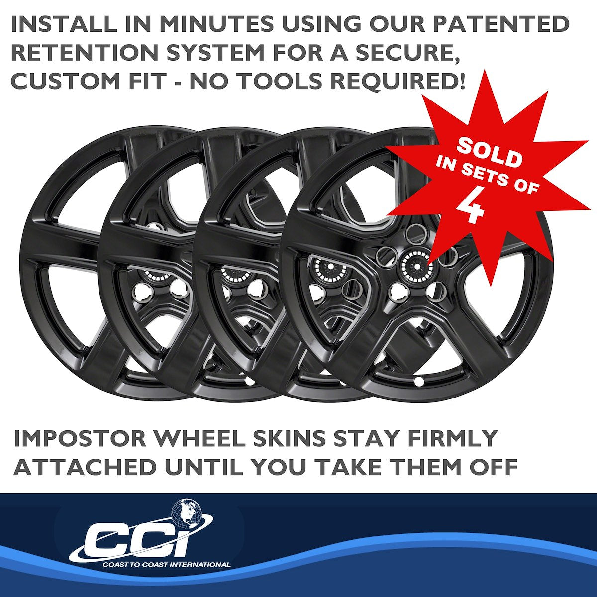 Coast2Coast Wheel Skins & Styled Wheel Covers IWCIMP393BLK product image 4