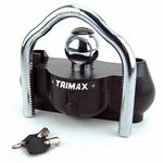 Trimax Locks Trailer Hitch Lock, Fits 1-7/8 in/2 in And 2-5/16 in Couplers, Black, Steel Shackle/Ballistic Grade Nylon Body - UMAX100
