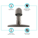 Dura Faucet Faucet, 3 Hole Application - DF-PK100-SN