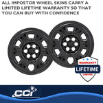 Coast2Coast Wheel Skin, 16 in, 6 Holes, Gloss Black, Set Of 4 - IMP69BLKN