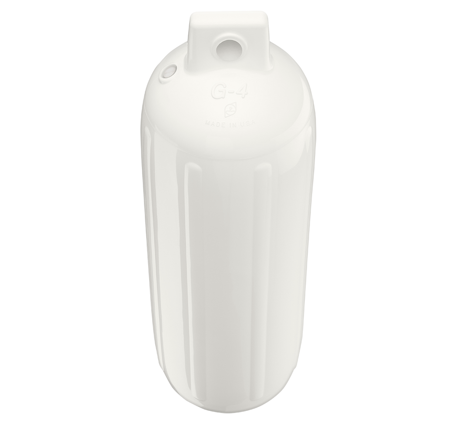 Polyform Boat Fender, G-Series, G-4 White, 6-1/2 in Diameter x 22 in Length For 20 ft To 25 ft Boat - 63-267-743