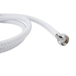 Camco Shower Head Hose, 60 in Length, Fits Standard 1/2 in Shower Arm, White - 43717