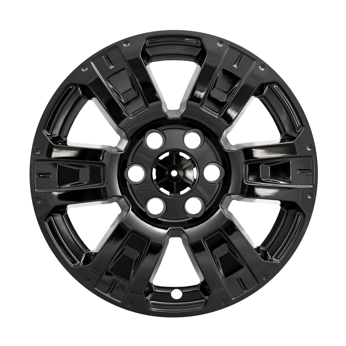 Coast2Coast Wheel Skin, 18 in, 6 Spokes, Gloss Black, Set Of 4 - IWCIMP403BLK