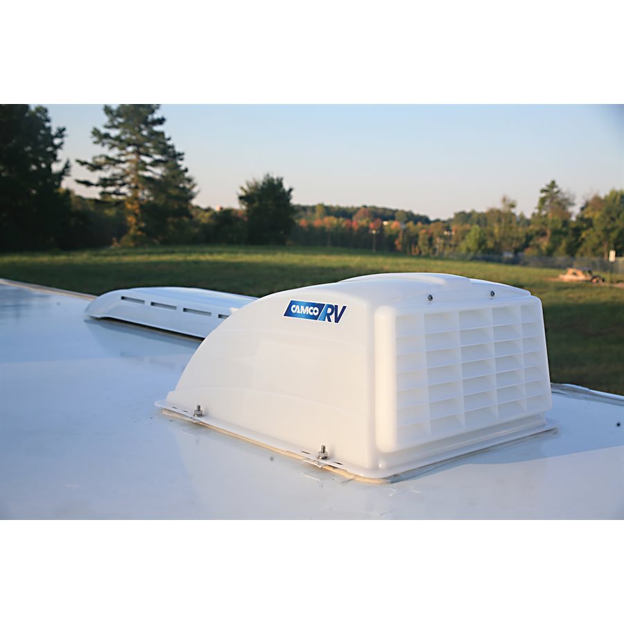 Camco Roof Vent Cover, For 14 in x 14 in Vents, White, Also Use New Number 40431 - 40433