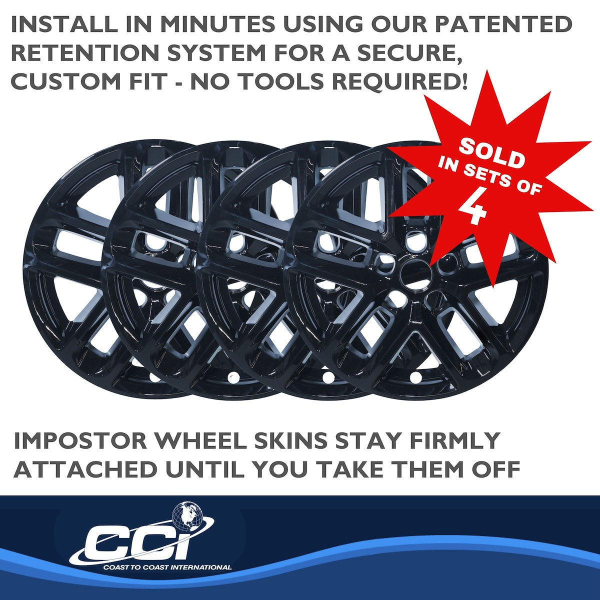 Coast2Coast Wheel Skins & Styled Wheel Covers IWCIMP482BLK product image 5