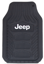 Plasticolor Floor Mat, Black, White Jeep Logo With Sculpted Channels, 4 Piece - 001668R01