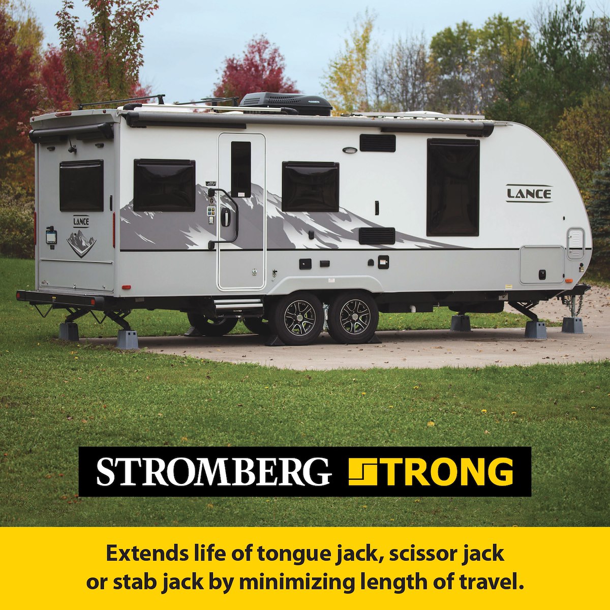 Stromberg Carlson Leveling Jack Foot Pad, 5-1/4 in x 9-1/4 in Stabilizer Pad, 10 in x 13 in Footprint, 8 in Height/14 in Stacked - JBP-813.1