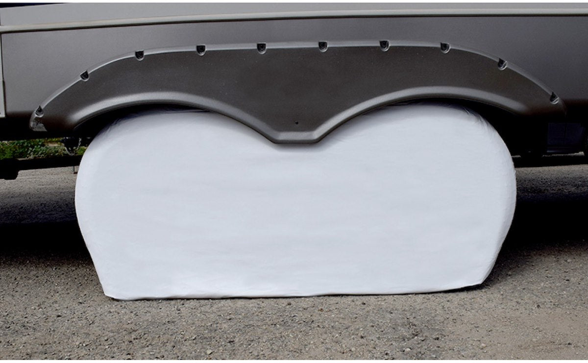 Adco Tire Cover, Fits 30 in To 32 in Diameter Tires, White - 3982