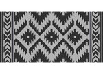 Kuma Outdoor Gear Reversible Outdoor Mat, 18’ x 9’, Santa Fe Boho, Black, Grey, 18x9 ft Nominal Size - 878-KM-SFB-GB-18 - image 2