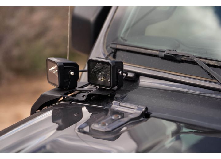 DV8 Offroad 2018-2026 Wrangler/2020-2026 Gladiator Lower A-Pillar Dual Pod Light Mounts Black - LBJL-04 - image 9