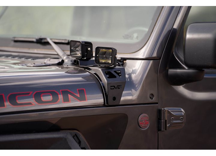 DV8 Offroad 2018-2026 Wrangler/2020-2026 Gladiator Lower A-Pillar Dual Pod Light Mounts Black - LBJL-04 - image 14