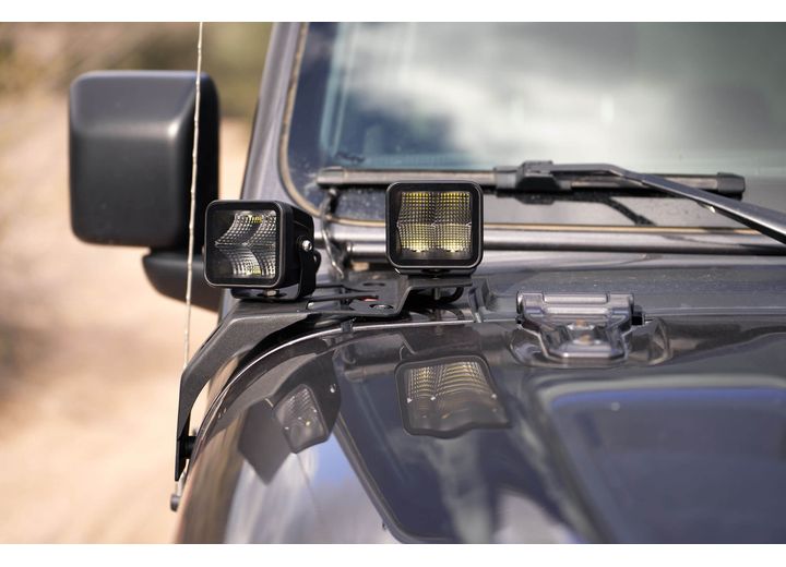 DV8 Offroad 2018-2026 Wrangler/2020-2026 Gladiator Lower A-Pillar Dual Pod Light Mounts Black - LBJL-04 - image 12