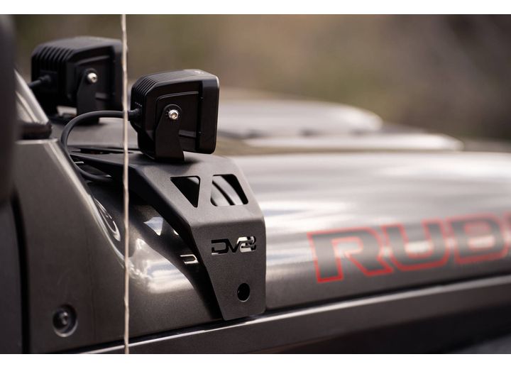 DV8 Offroad 2018-2026 Wrangler/2020-2026 Gladiator Lower A-Pillar Dual Pod Light Mounts Black - LBJL-04 - image 11
