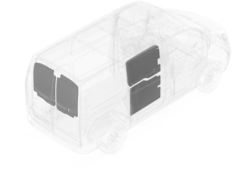 Legend Fleet Transit (With Low Roof) Duratherm Doors Grey for 2015-2022 Ford Transit-150, Transit-250 and Transit-350 - 703-114-2613.LR - image 5