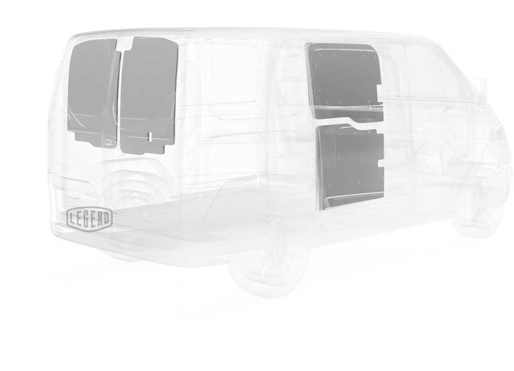 Legend Fleet Transit High Roof Door Liner, Light Grey for 2015-2025 Ford Transit-150, Transit-250, Transit-350 and Transit-350 HD - 07F00-20-H - image 2