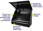 Montezuma 36 in X 17 in Steel Triangle Shop Box With Drawer - SB360DB - image 8